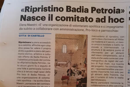 Comitato Ripristino Badia Petroia - Articolo sull'organizzazione